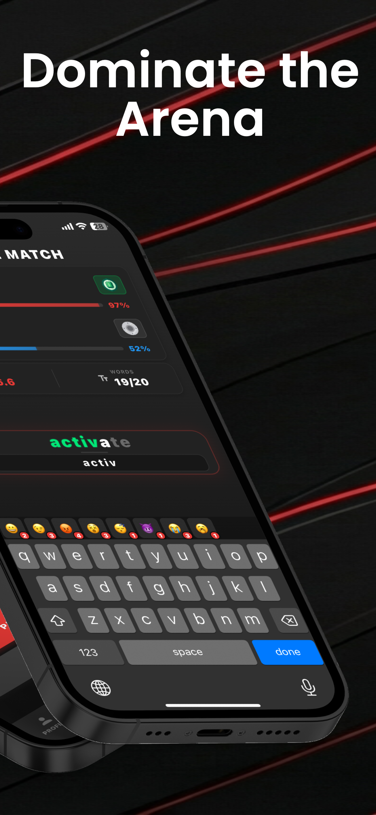 Global leaderboard screen