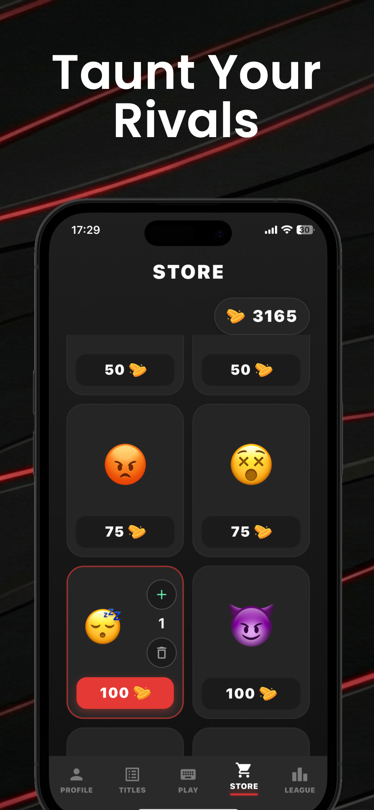 Player profile and stats